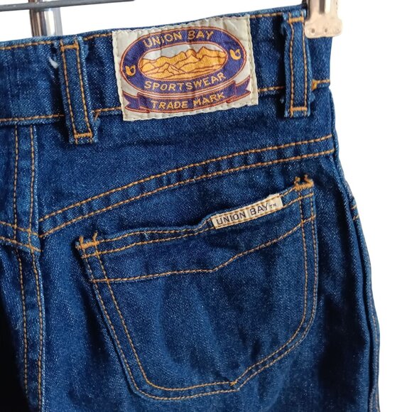 Vintage Womens Jeans 3 23x31 80s HIGH WAIST UNION BAY Denim DISCO POCKET Jeans - Picture 4 of 7